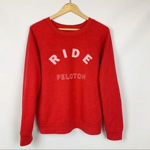 Peloton Red Sweatshirt; REVERSIBLE